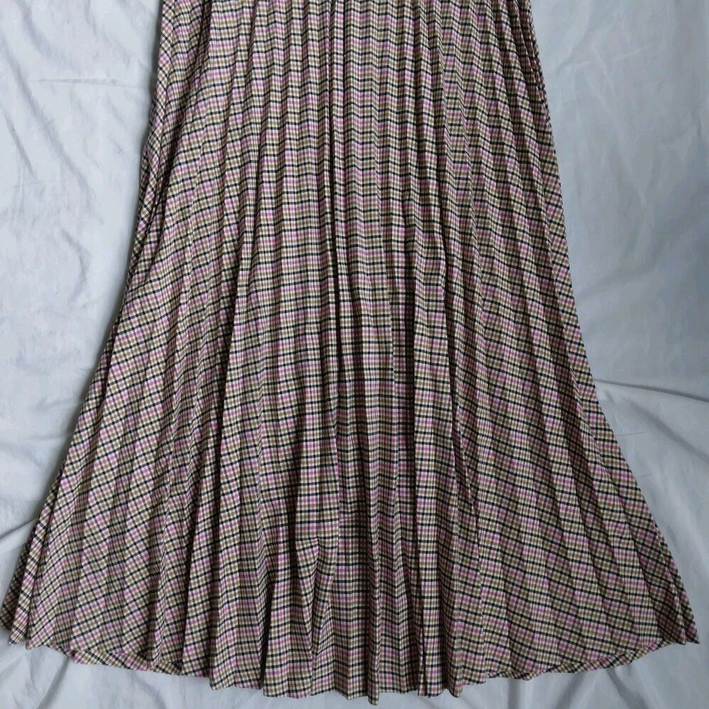 New LOFT Multi Color Plaid Pleated Skirt Preppy Academia Womens Size 4 - Picture 12 of 13